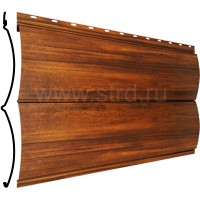 Сайдинг Блок-хаус New 361*334мм 0.45мм Print Elite (Colority Print TwinColor) Корея Cherry Wood (коричневый) Grand Line