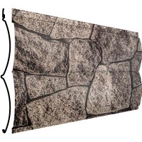 Сайдинг Блок-хаус New 361*334мм 0.45мм Print Elite (Colority Print TwinColor) Корея King Stone (серый) Grand Line