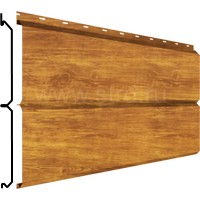 Сайдинг ЭкоБрус 345*320мм 0.45мм Print Elite (Colority Print TwinColor) Корея Golden Wood (коричневый) Grand Line