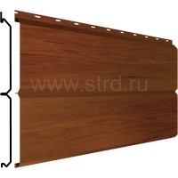 Сайдинг ЭкоБрус 345*320мм 0.45мм Print Elite (Colority Print TwinColor) Корея Cherry Wood (коричневый) Grand Line