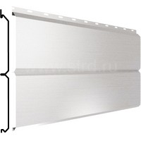 Сайдинг ЭкоБрус 345*320мм 0.45мм Print Elite (Colority Print TwinColor) Корея Milky Wood (белый) Grand Line