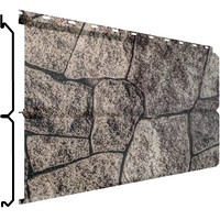 Сайдинг ЭкоБрус 345*320мм 0.45мм Print Elite (Colority Print TwinColor) Корея King Stone (серый) Grand Line