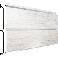 Сайдинг ЭкоБрус 345*320мм 0.45мм Print Elite (Colority Print TwinColor) Корея Snow Wood (белый) Grand Line